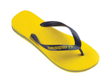 Load image into Gallery viewer, Model Front: Havaianas Tongs Brasil Logo Citrus Yellow
