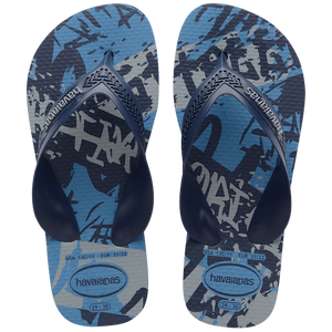 Model Front: Havaianas Tongs Havaianas Kids Max Street Azul Aco