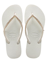 Load image into Gallery viewer, Product Front: Havaianas Tongs Slim Crystal Mesh Sw White
