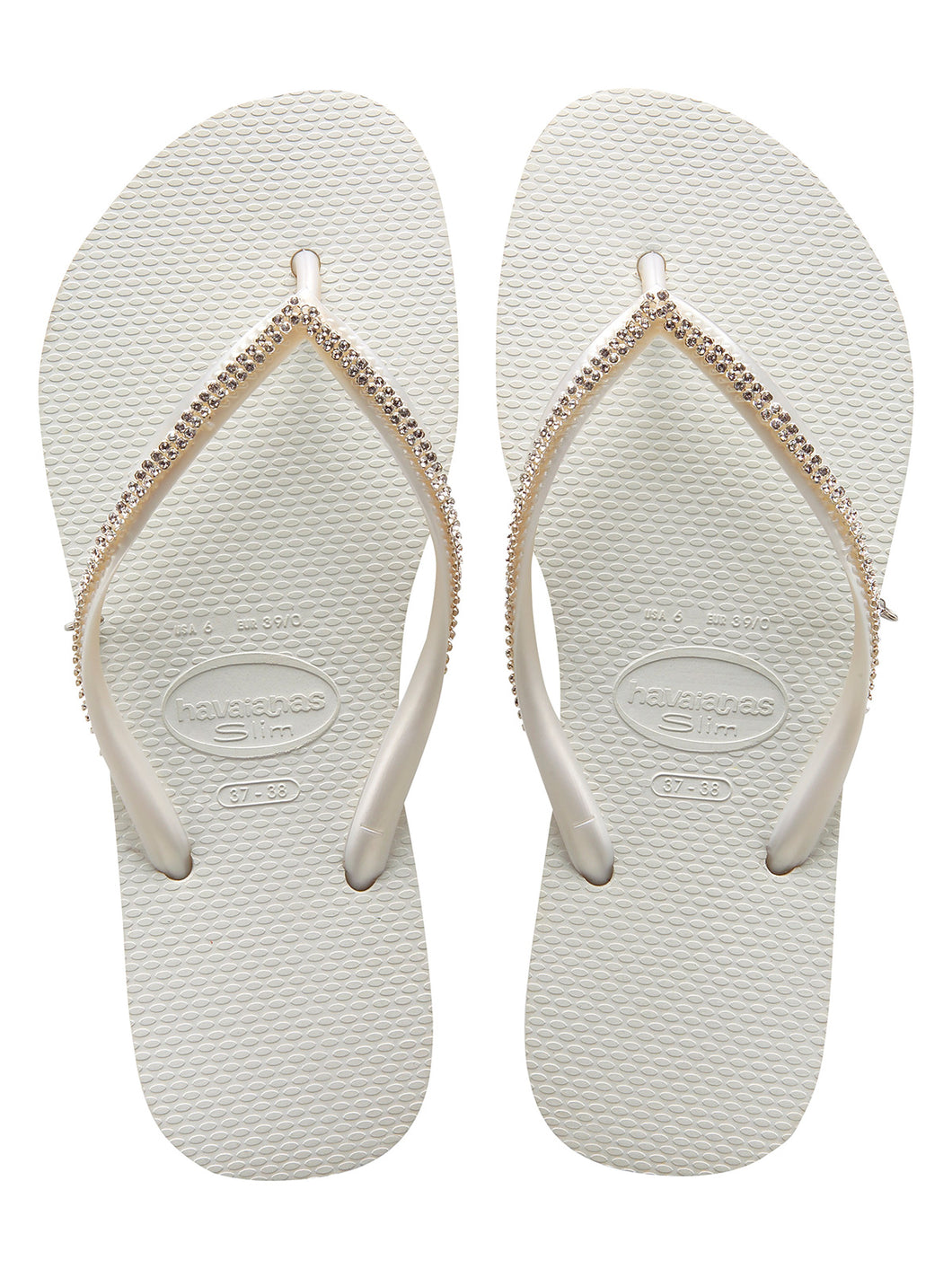 Product Front: Havaianas Tongs Slim Crystal Mesh Sw White