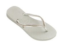 Load image into Gallery viewer, Model Front: Havaianas Tongs Slim Crystal Mesh Sw White
