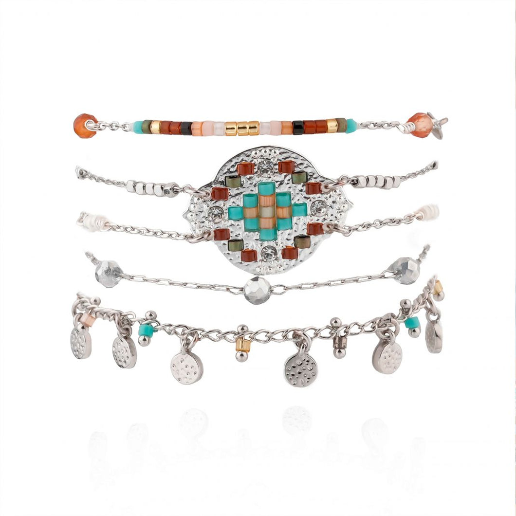 Product Front: Hipanema Bracelet Cuff Goldville Silver Hipanema