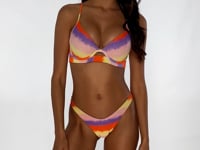 Load and play video in Gallery viewer, Video: Luli Fama Haut Top Underwire Miami Sunsets
