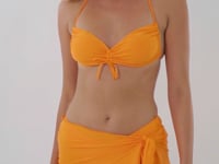 Load and play video in Gallery viewer, Video: Rio De Sol Jupe De Page Bio-Laranjada Mini Skirt
