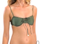 Load and play video in Gallery viewer, Video: Rio De Sol Haut Top Shimmer-Croco Balconet-Tie
