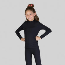 Load image into Gallery viewer, Rash Guard Kids High-Neck Black UPF50+
