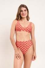 Load image into Gallery viewer, Model Front: Rio De Sol Bas Bottom Floral-Scales Hotpants
