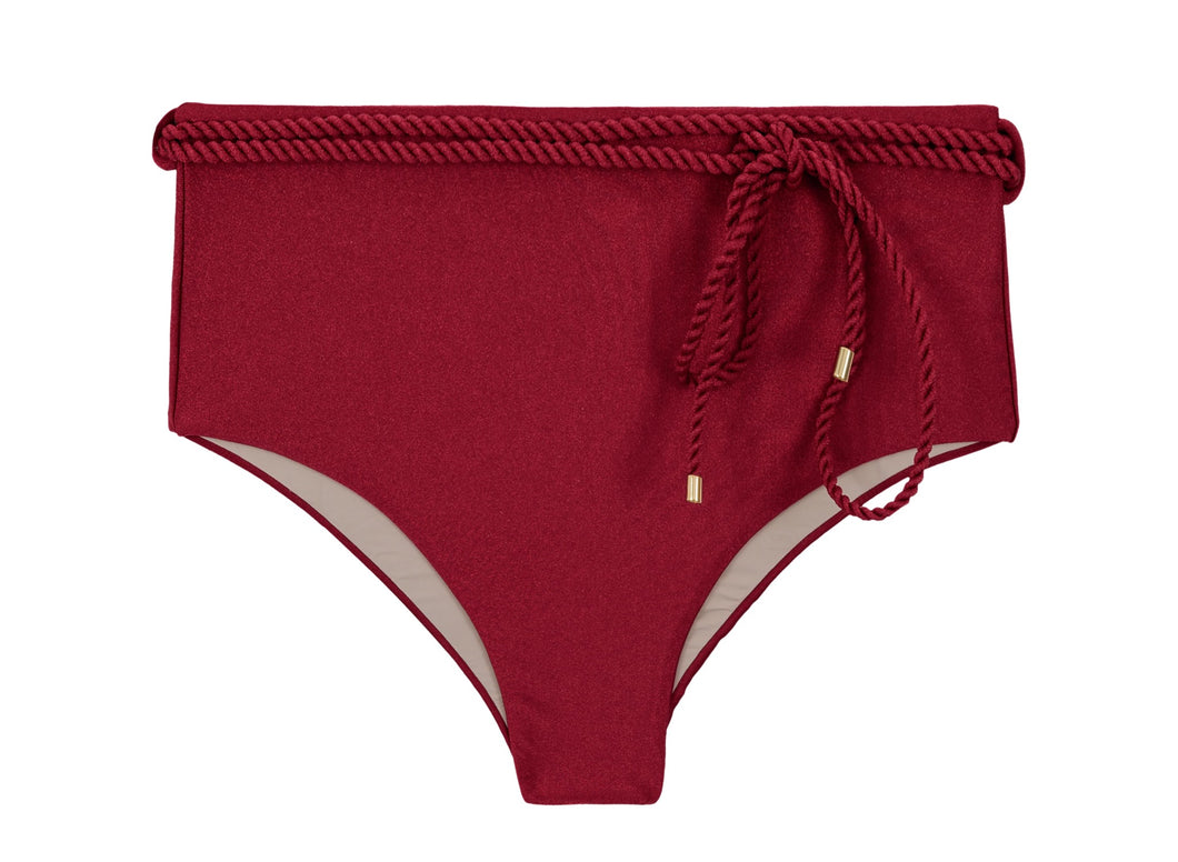 Product Front: Rio De Sol Bas Bottom Shimmer-Divino Belted-High-Waist
