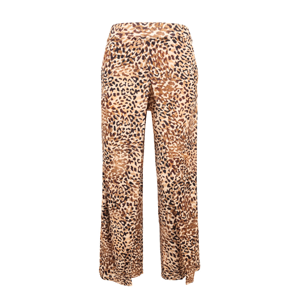 Product Front: Rio De Sol Pantalon De Plage Leopard Wide Pants