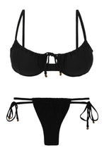 Load image into Gallery viewer, Product Front: Rio De Sol Ensemble Set Dots-Black Balconet-Tie Pipa
