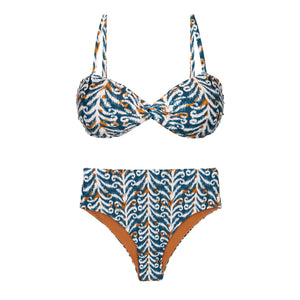 Product Front: Rio De Sol Ensemble Set Ikat Twist Hotpants