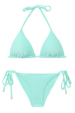 Load image into Gallery viewer, Product Front: Rio De Sol Ensemble Set Malibu-Menta Tri-Inv Cheeky-Tie
