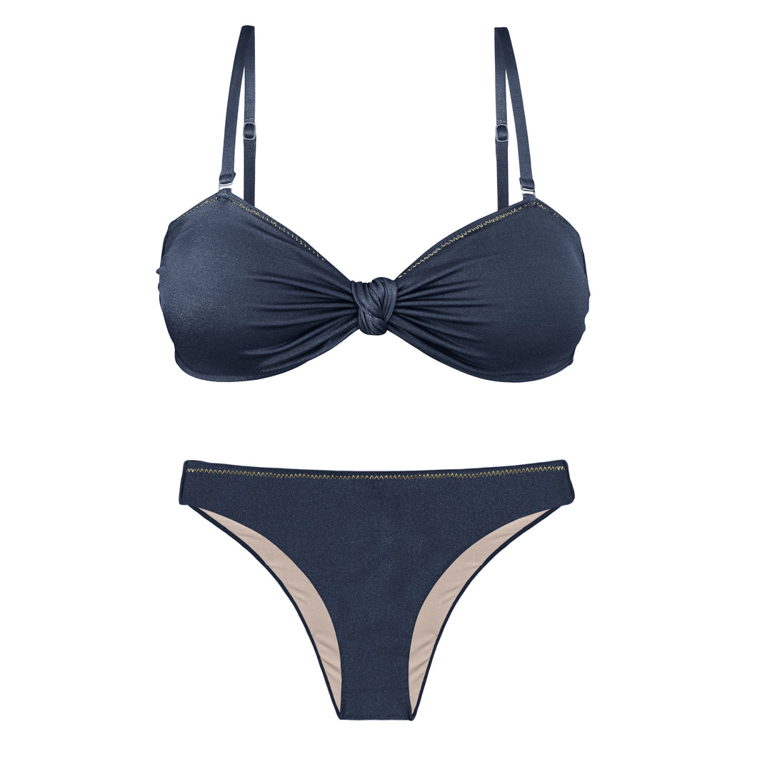 Product Front: Rio De Sol Ensemble Set Shark Bandeau-Joy Essential