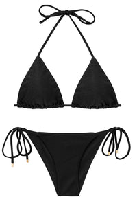 Product Front: Rio De Sol Ensemble Set Shimmer-Black Tri-Inv Cheeky-Tie