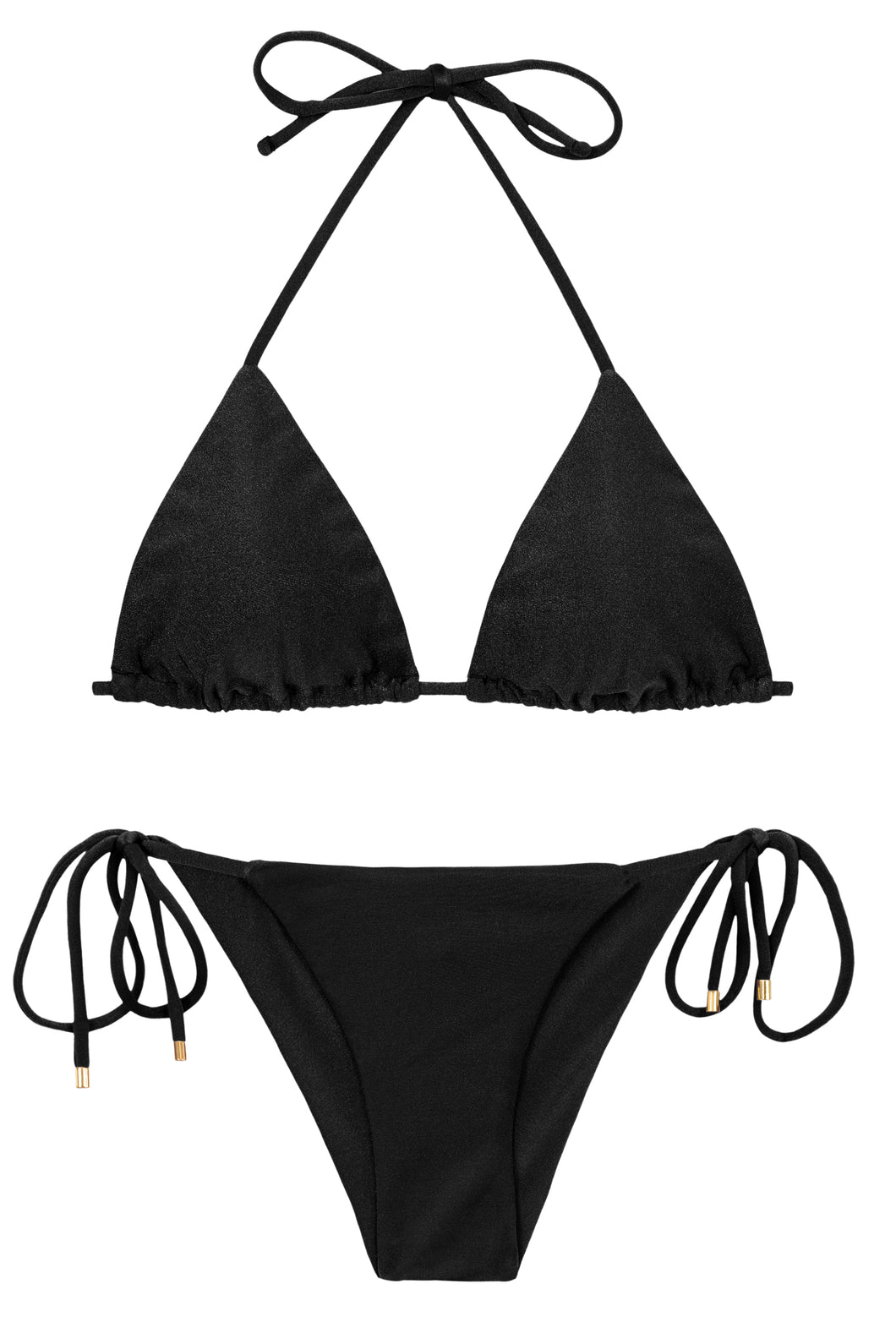 Product Front: Rio De Sol Ensemble Set Shimmer-Black Tri-Inv Cheeky-Tie