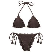 Load image into Gallery viewer, Product Front: Rio De Sol Ensemble Set Shimmer-Coffee Frufru
