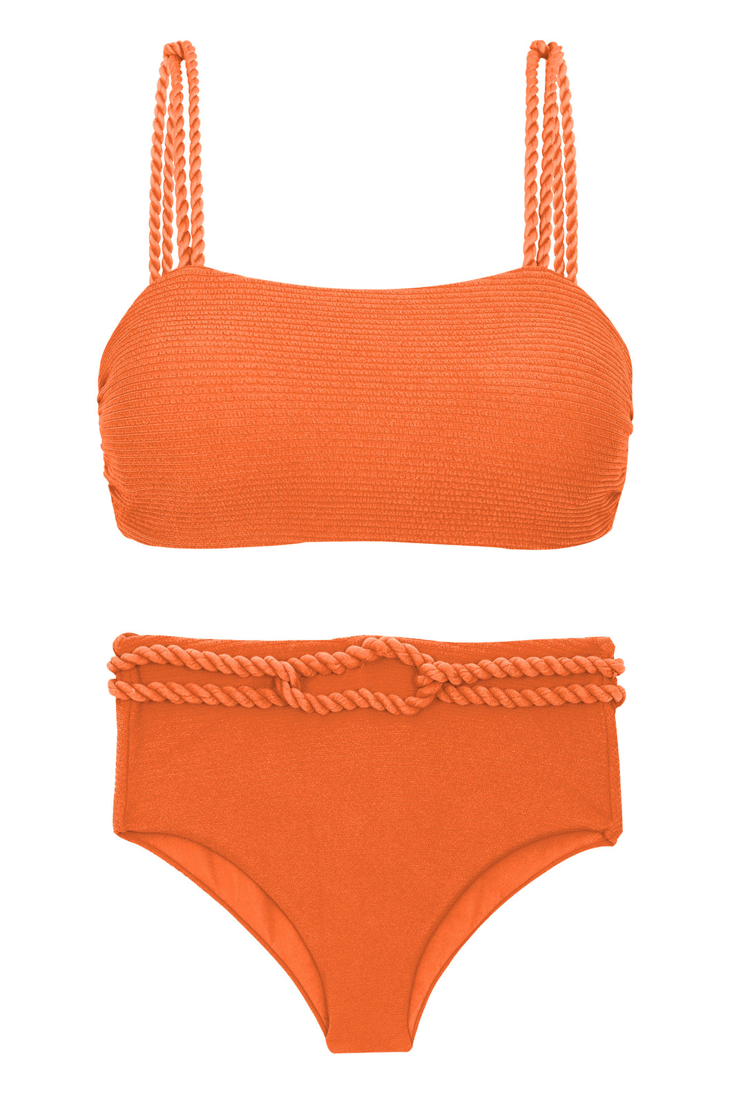 Product Front: Rio De Sol Ensemble Set St-Tpz-Tangerina Reto Hotpant-High