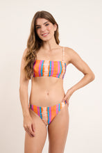 Load image into Gallery viewer, Model Front: Rio De Sol Ensemble Set Stripes Bandeau-Reto Essential-Comfy
