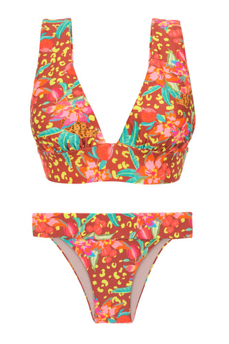 Product Front: Rio De Sol Ensemble Set Tropics Halter-Marina Essential-Cos