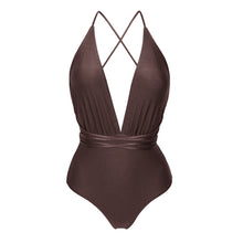 Load image into Gallery viewer, Product Front: Rio De Sol Une Pièce Shimmer-Coffee New Vegas
