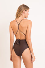 Load image into Gallery viewer, Model Back: Rio De Sol Une Pièce Shimmer-Coffee New Vegas
