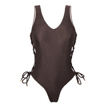 Load image into Gallery viewer, Product Front: Rio De Sol Une Pièce Shimmer-Coffee Zoe
