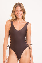 Load image into Gallery viewer, Gallery: Rio De Sol Une Pièce Shimmer-Coffee Zoe
