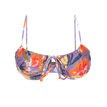 Load image into Gallery viewer, Product Front: Rio De Sol Haut Top Garden-Flower Balconet-Tie

