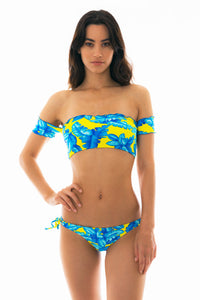 Image 06: Rio De Sol Haut Top Palmeira Azul Off Shoulder