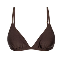 Load image into Gallery viewer, Product Front: Rio De Sol Haut Top Shimmer-Coffee Tri-Fixo

