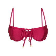 Load image into Gallery viewer, Product Front: Rio De Sol Haut Top Shimmer-Desejo Balconet-Tie
