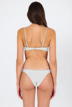 Load image into Gallery viewer, Model Back: Rio De Sol Haut Top Shimmer-White Bandeau-Knot
