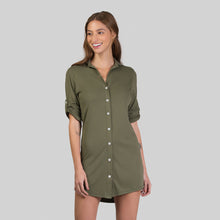 Load image into Gallery viewer, Shirtdress Copenhagen Verde Militar UPF50+
