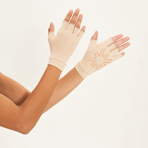 Short Glove Chocolate UPF50+