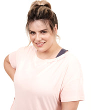 Load image into Gallery viewer, Skin Fit Silk Gola Plus Rosa Respire T-Shirt
