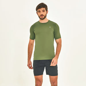 T-Shirt Sport Fit Verde Militar UPF50+