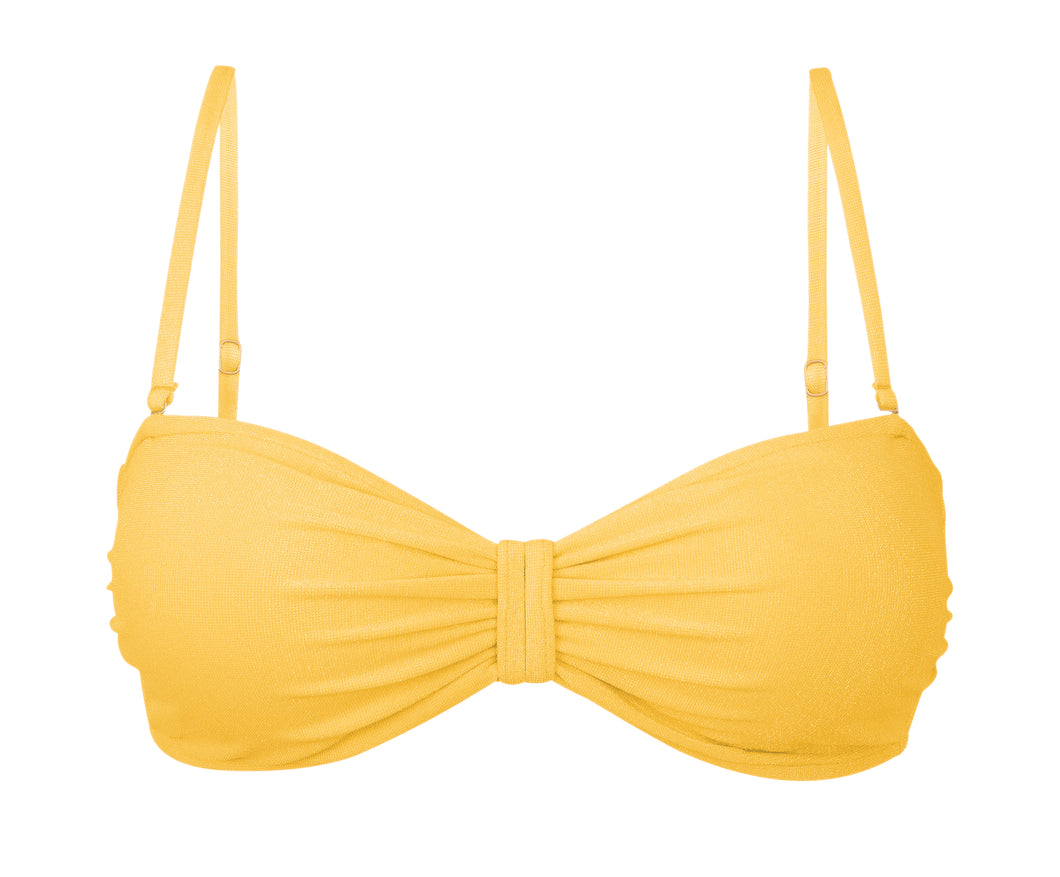 Top Malibu-Yellow Bandeau-Duo