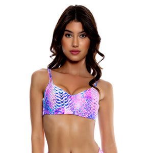 Top Strappy Blue Pink