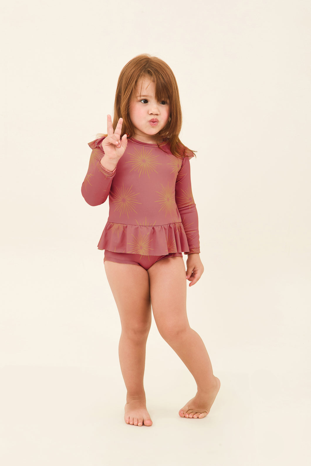 Model Front: Uv Line Maillot De Bain Bébé Baby Shine Malva Up50+