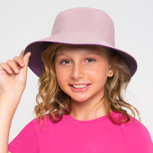 Load image into Gallery viewer, Model Front: Uv Line Chapeau Souple/Capeline Chapeu California Inf Rosa Bebe Framboesa Upf50+
