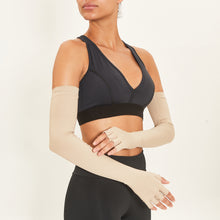 Load image into Gallery viewer, Image 02: Uv Line Gants Extra Long Glove Chocolate Upf50+
