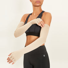 Load image into Gallery viewer, Image 04: Uv Line Gants Extra Long Glove Chocolate Upf50+
