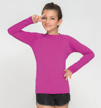 Load image into Gallery viewer, Model Front: Uv Line T-Shirt Kids Fpu50+ Uvpro Long Sleeve T-Shirt Pink Uv
