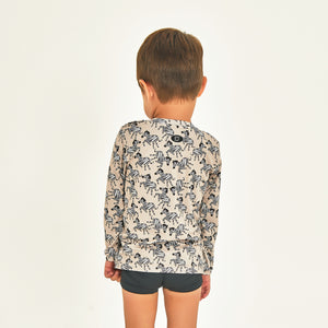 Model Back: Uv Line T-Shirt Longsleeve Baby Zebra Upf50+