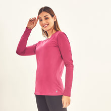 Load image into Gallery viewer, Image 02: Uv Line T-Shirt Longsleeve Sport Fit Fuchsia Upf50+
