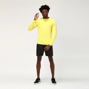 Model Front: Uv Line Fitness Haut Longsleeve Uvpro Amarelo Upf50+