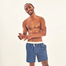 Load image into Gallery viewer, Model Front: Uv Line Bermuda / Short Pour Homme Shorts Boxer Aco Off White Upf50+
