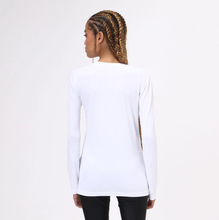 Load image into Gallery viewer, Model Back: Uv Line Fitness Haut Sport Fit Branco Fem
