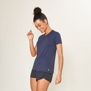 Image 02: Uv Line Fitness Haut Sport Fit Fem Marinho Upf50+