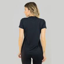 Load image into Gallery viewer, Model Back: Uv Line Fitness Haut Sport Fit Fem Preto Upf50+
